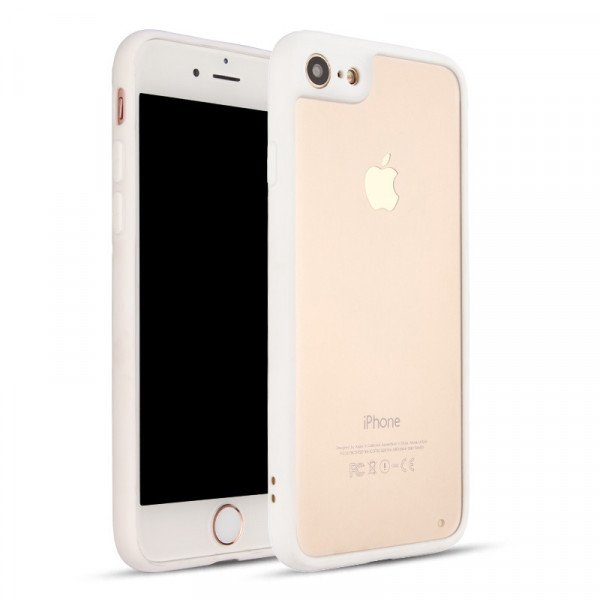 Wholesale iPhone 7 Plus Slim Clear Hybrid Case (White)